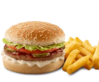 Bacon & Cheese Chicken Burger Combo