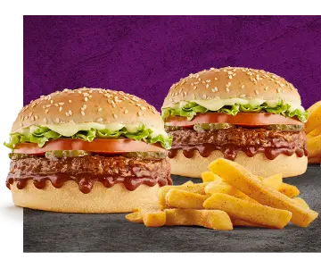 Bacon & Cheese Chicken Burger Combo