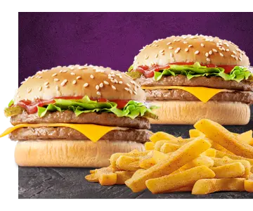 Bacon & Cheese Chicken Burger Combo
